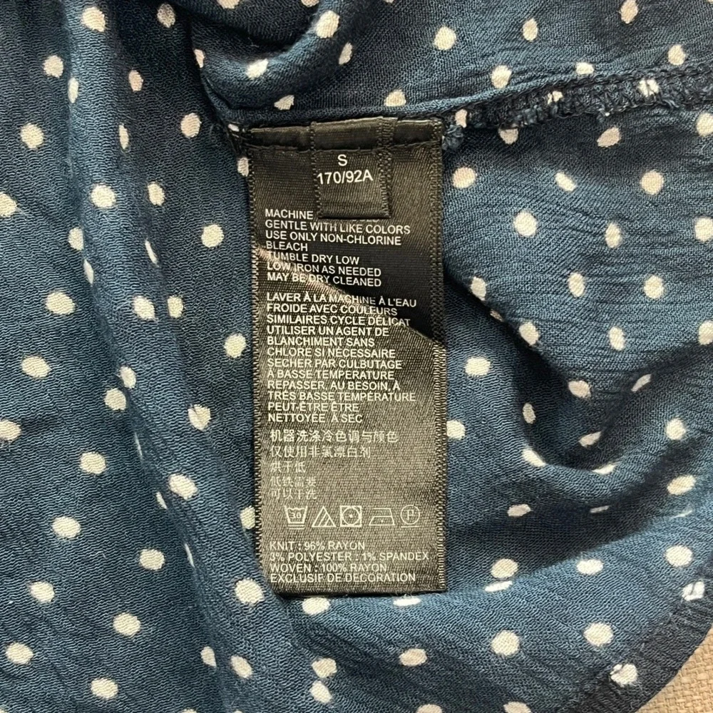 By Anthropologie Sleeveless Hi-Low Dress Size S Polka Dots Babydoll Mini Dress - Picture 7 of 9